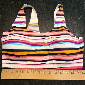 No Boundaries NWOT xxxl Colorful Striped Sports Bra